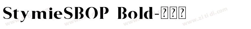 StymieSBOP Bold字体转换